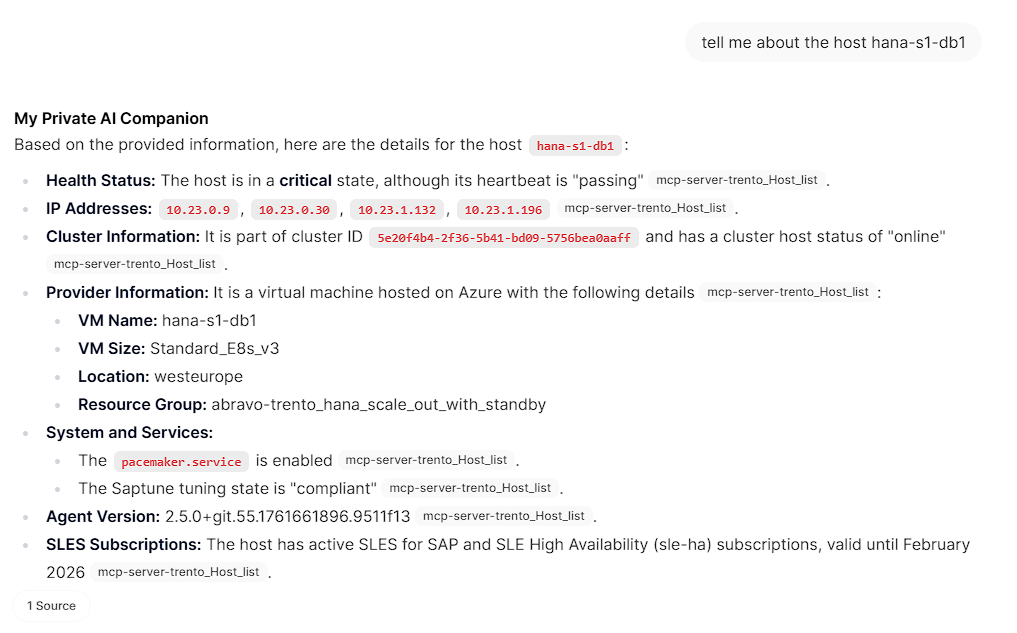 Using Trento MCP Server in Open Web UI