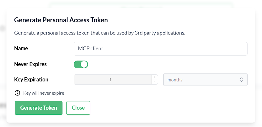 Generate a Personal Access Token in Trento