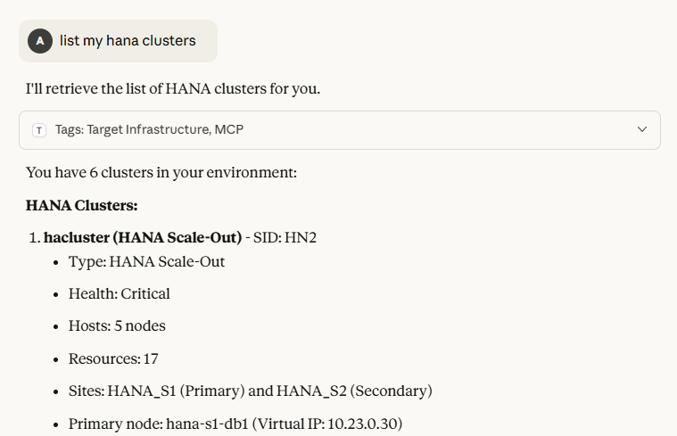 Claude Desktop using Trento MCP Server