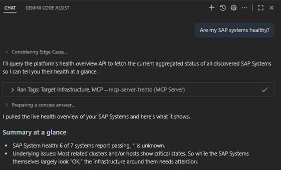 VS Code Copilot using Trento MCP Server