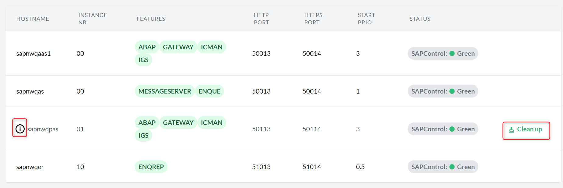 trento-cleanup-sap-instance-details-view